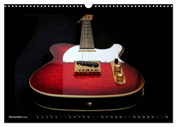 Produktbild: Rockgitarren im Blitzlicht (Wandkalender 2026 DIN A3 quer), CALVENDO Monatskalender