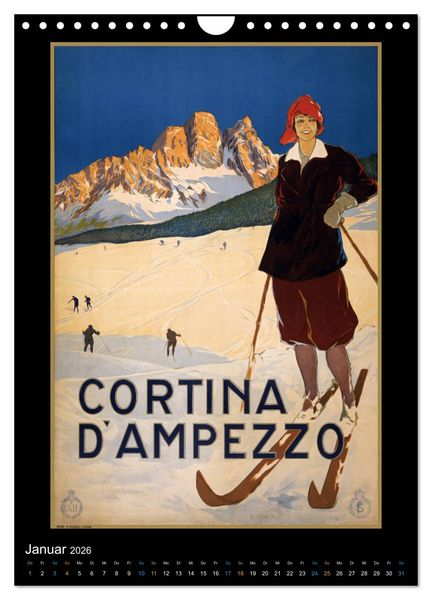 Produktbild: Historische Reiseplakate (Wandkalender 2026 DIN A4 hoch), CALVENDO Monatskalender