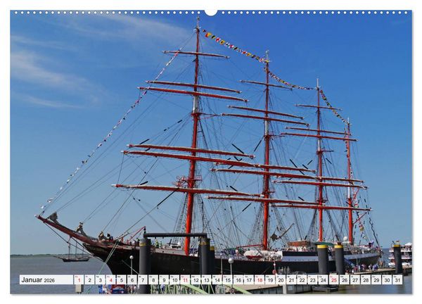 Produktbild: Windjammertreffen - Segelschiffe zu Gast in Bremerhaven (Wandkalender 2026 DIN A2 quer), CALVENDO Monatskalender
