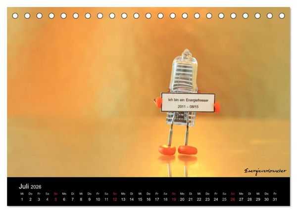 Produktbild: Bernie Blitz - Eine Birne sucht Erleuchtung (Tischkalender 2026 DIN A5 quer), CALVENDO Monatskalender
