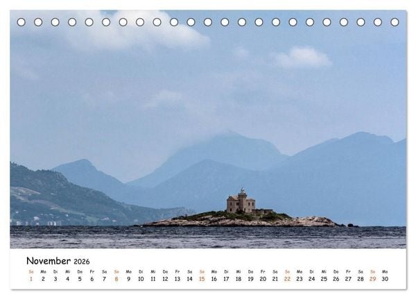 Produktbild: Dalmatiens S&uuml;den, Peljesac und Korcula (Tischkalender 2026 DIN A5 quer), CALVENDO Monatskalender