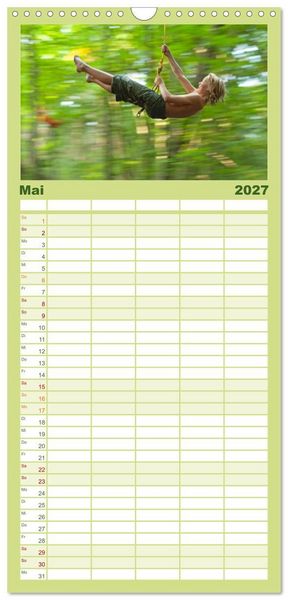 Produktbild: Familienplaner 2027 - Wir lieben die Natur! mit 5 Spalten (Wandkalender, 21 x 45 cm) CALVENDO