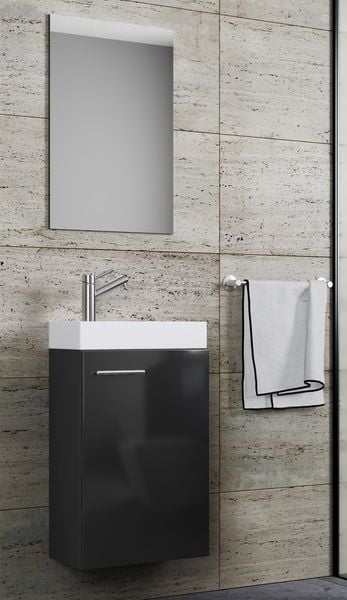 Produktbild: 3-tlg G&auml;ste WC Waschplatz Waschtisch Slito Spiegel