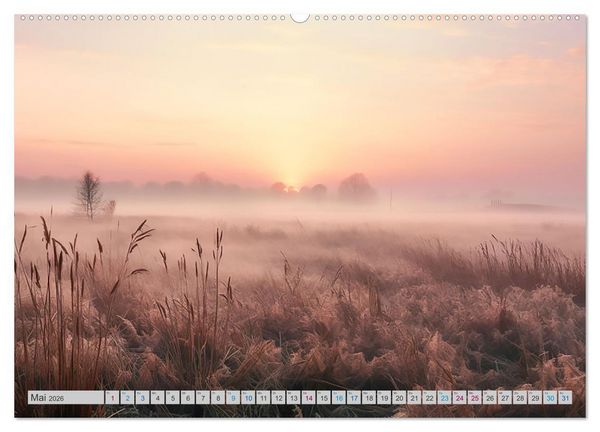 Produktbild: Magische Nebelmomente (hochwertiger Premium Wandkalender 2026 DIN A2 quer), Kunstdruck in Hochglanz