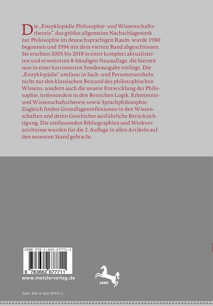 Produktbild: Enzyklop&auml;die Philosophie und Wissenschaftstheorie