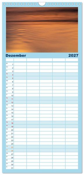 Produktbild: Familienplaner 2027 - Wasserzauber mit 5 Spalten (Wandkalender, 21 x 45 cm) CALVENDO