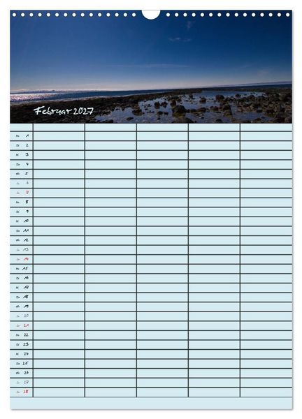 Produktbild: Island Familienplaner (Wandkalender 2027 DIN A3 hoch), CALVENDO Monatskalender