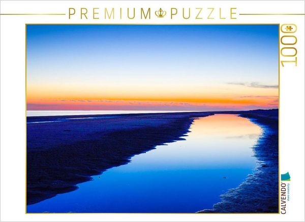Produktbild: CALVENDO Puzzle Kniepsand an der Westk&uuml;ste von Amrum nach Sonnenuntergang | 1000 Teile Lege-Gr&ouml;&szlig;e 64x48cm Foto-Puzzle f&uuml;r gl&uuml;ckliche Stunden