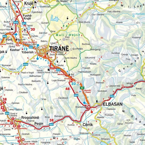 Albanien, Straßenkarte 1:400.000, freytag & berndt