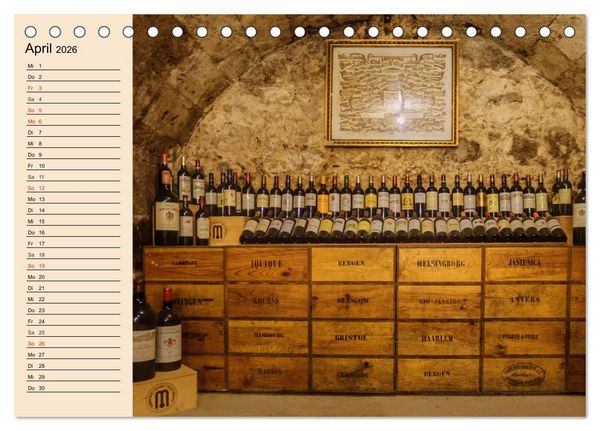 Produktbild: Weinanbau. Von der Traube zum Wein (Tischkalender 2026 DIN A5 quer), CALVENDO Monatskalender