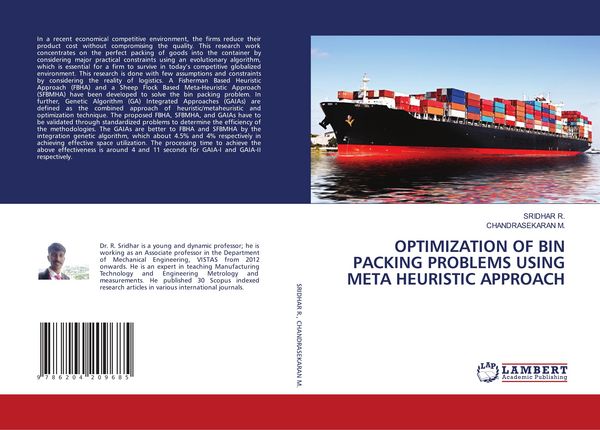 Produktbild: Optimization Of Bin Packing Problems Using Meta Heuristic Approach