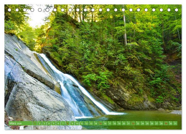 Produktbild: Rauschende Wildb&auml;che im Allg&auml;u (Tischkalender 2026 DIN A5 quer), CALVENDO Monatskalender