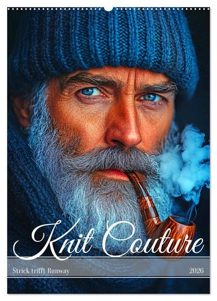 Knit Couture - Strick trifft Runway (Wandkalender 2026 DIN A2 hoch), CALVENDO Monatskalender