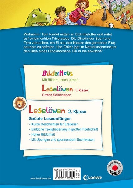 Produktbild: Lesel&ouml;wen 2. Klasse - Dinosauriergeschichten