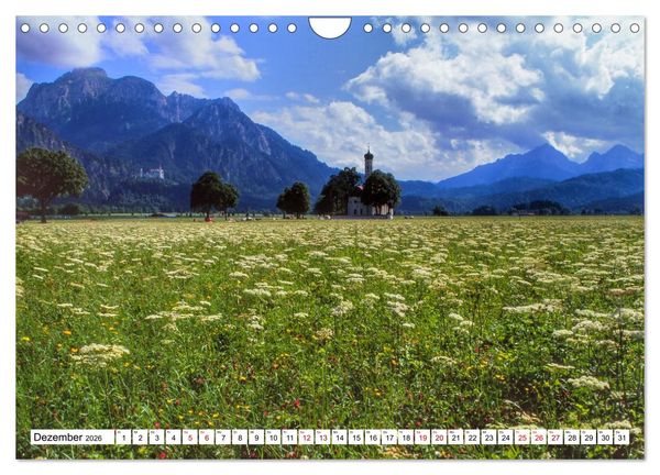 Produktbild: BAYERN, Du bist so sch&ouml;n (Wandkalender 2026 DIN A4 quer), CALVENDO Monatskalender
