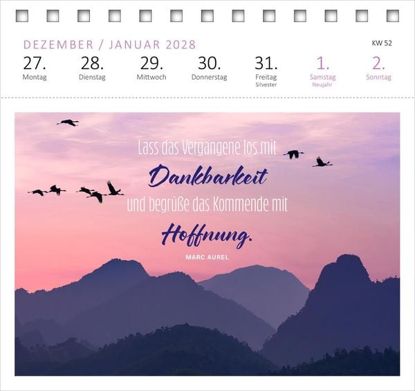 Produktbild: Postkartenkalender 365 Tage Achtsamkeit 2027