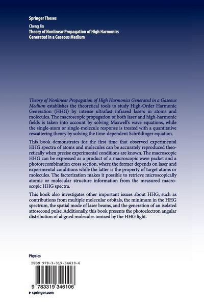 Produktbild: Theory of Nonlinear Propagation of High Harmonics Generated in a Gaseous Medium