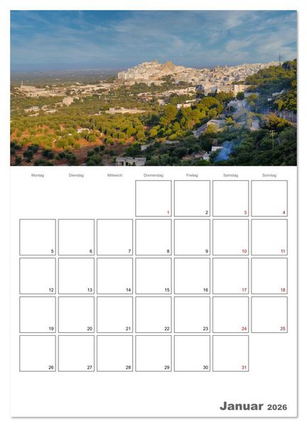 Produktbild: Faszinierendes Apulien (Wandkalender 2026 DIN A4 hoch), CALVENDO Monatskalender