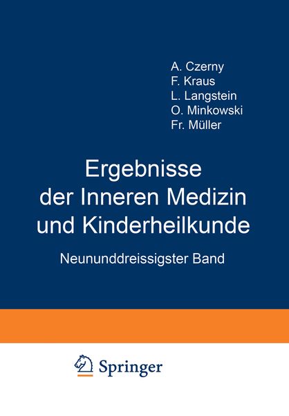 Produktbild: Ergebnisse der Inneren Medizin und Kinderheilkunde