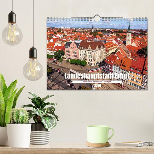 Produktbild: Landeshauptstadt Erfurt - Reise durch das sch&ouml;ne Th&uuml;ringen (Wandkalender 2026 DIN A4 quer), CALVENDO Monatskalender