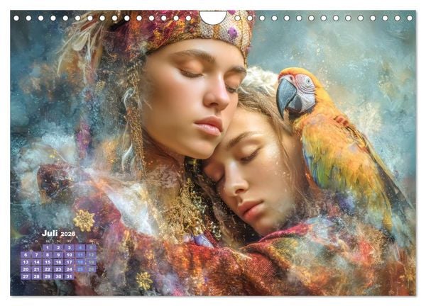 Produktbild: Zeichen der Liebe &ndash; Malerische Fantasiewerke (Wandkalender 2026 DIN A4 quer), CALVENDO Monatskalender