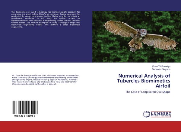 Produktbild: Numerical Analysis of Tubercles Biomimetics Airfoil