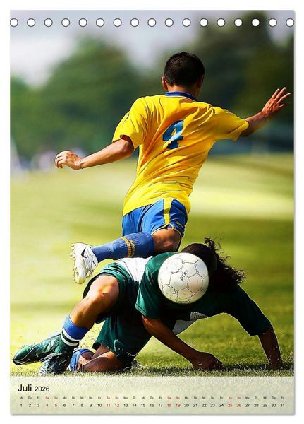 Produktbild: Fu&szlig;ballfieber extrem (Tischkalender 2026 DIN A5 hoch), CALVENDO Monatskalender