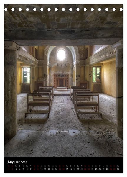 Produktbild: Lost Places - Verlassene Kirchen (Tischkalender 2026 DIN A5 hoch), CALVENDO Monatskalender