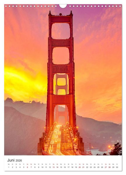 Produktbild: San Francisco - Eine Reise nach Kalifornien. (Wandkalender 2026 DIN A3 hoch), CALVENDO Monatskalender
