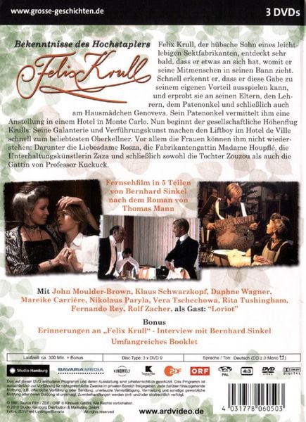 Produktbild: Bekenntnisse des Hochstaplers Felix Krull - Grosse Geschichten 35 [3 DVDs]