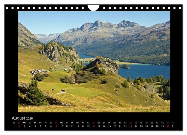 Produktbild: Oberengadin (Wandkalender 2026 DIN A4 quer), CALVENDO Monatskalender