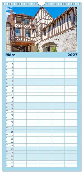 Produktbild: Familienplaner 2027 - Rouen - ein traumhaftes Reiseziel mit 5 Spalten (Wandkalender, 21 x 45 cm) CALVENDO