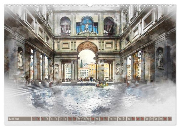 Produktbild: Florenz Hauptstadt der Toskana (Wandkalender 2026 DIN A2 quer), CALVENDO Monatskalender