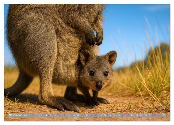 Produktbild: Die vielleicht nettesten Wildtiere (Tischkalender 2026 DIN A5 quer), CALVENDO Monatskalender