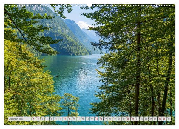 Produktbild: Malerische Seen in Bayern (hochwertiger Premium Wandkalender 2026 DIN A2 quer), Kunstdruck in Hochglanz