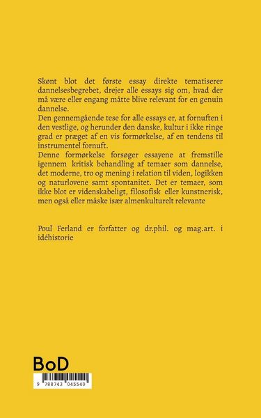 Produktbild: Dannelse og den form&oslash;rkede fornuft