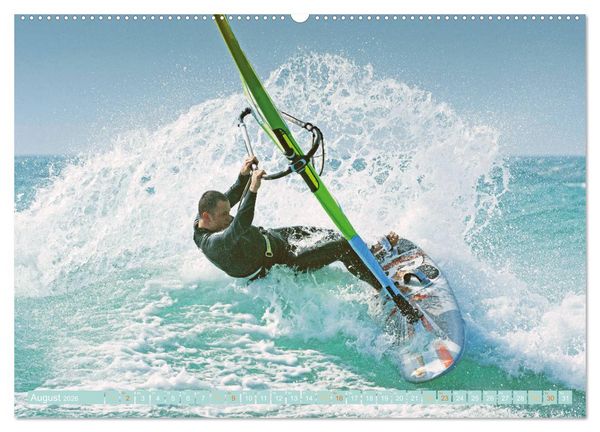 Produktbild: Windsurfen: Wasser, Gischt und Wellen - Edition Funsport (hochwertiger Premium Wandkalender 2026 DIN A2 quer), Kunstdruck in Hochglanz