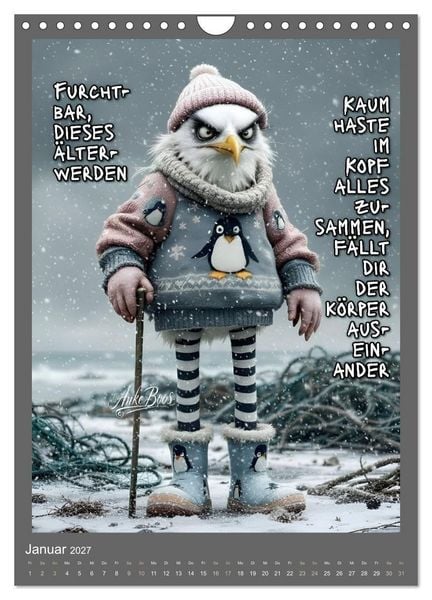 Produktbild: B&ouml;se M&ouml;wen - gestorben wird sp&auml;ter (Wandkalender 2027 DIN A4 hoch), CALVENDO Monatskalender