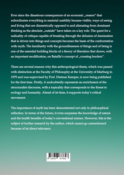 Produktbild: The Importance of Myth for a New Human Science