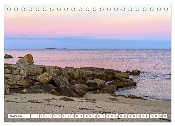 Produktbild: &Agrave; la d&eacute;couverte de la Bretagne - En Finist&egrave;re Sud (Calendrier de bureau 2026 DIN A5 vertical), CALVENDO calendrier mensuel