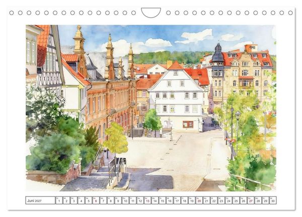Produktbild: Historische Altst&auml;dte in Th&uuml;ringen (Wandkalender 2027 DIN A4 quer), CALVENDO Monatskalender