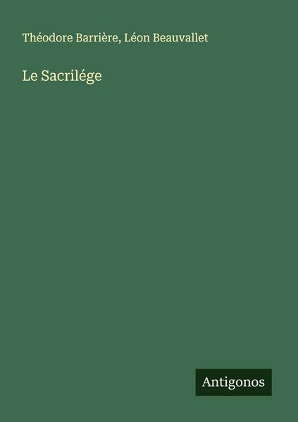 Produktbild: Le Sacril&eacute;ge