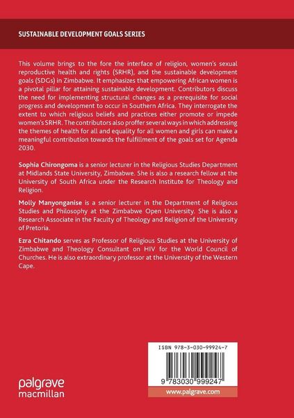 Produktbild: Religion, Women&rsquo;s Health Rights, and Sustainable Development in Zimbabwe: Volume 1