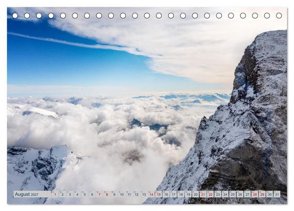 Produktbild: Eine Helireise ums Matterhorn (Tischkalender 2027 DIN A5 quer), CALVENDO Monatskalender