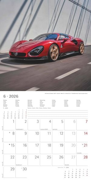 Produktbild: High Speed 2026 - Broschürenkalender 30x30 cm (30x60 geöffnet) - Kalender mit Platz für Notizen - Bildkalender - Wandplaner - Technikkalender