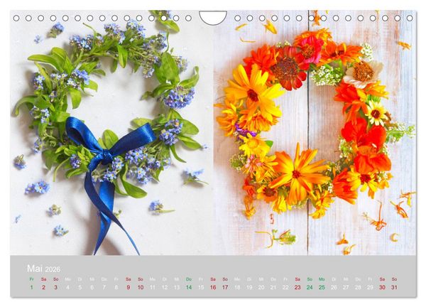 Produktbild: Mit eigenen Kranzarrangements durch das Jahr (Wandkalender 2026 DIN A4 quer), CALVENDO Monatskalender