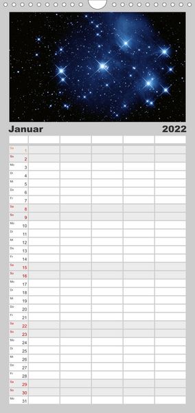 Produktbild: Familienplaner Himmlische Impressionen (Wandkalender 2022 , 21 cm x 45 cm, hoch)