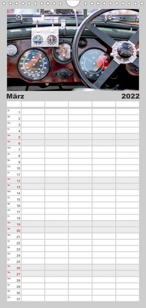 Produktbild: Familienplaner Oldtimer - Cockpits vergangener Zeiten (Wandkalender 2022 , 21 cm x 45 cm, hoch)