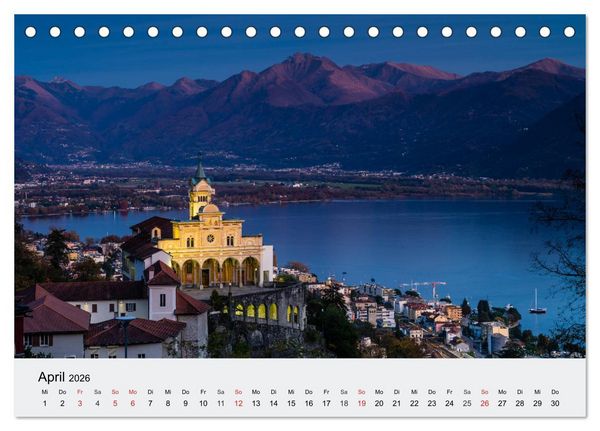 Produktbild: Tessin - Ticino (Tischkalender 2026 DIN A5 quer), CALVENDO Monatskalender
