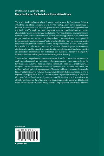 Produktbild: Biotechnology of Neglected and Underutilized Crops